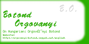 botond orgovanyi business card